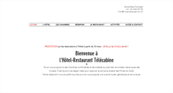 Desktop Screenshot of hoteltelecabine.ch